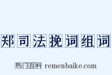 郑司法挽词组词是什么意思的图片